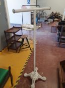 * heavy cast iron single base clothes rail. 620w x 1550h