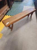 * display bench. 1350w x 240d x 380h