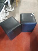 * 2 x black pouffes