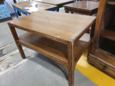 * haberdashers table with sliding extenders and built in ruler. 1200w x 830d x 830h