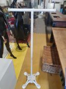 * heavy cast iron single base clothes rail. 620w x 1550h