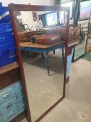 * Vintage heavy wooden framed mirror with ageing to glass. 760w x 1430h