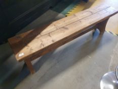 * solid bench. 1500w x 300d x 450h