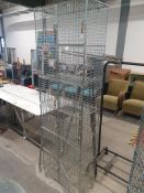 * double wire cage lockers. 600w x 300d x 200h