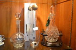 Three Decanters Including Modern Sagform