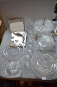 Assorted Glassware, Cake Stands, Bowls, etc.