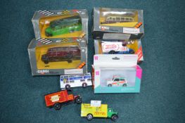 Corgi Classic Diecast Buses, Pepsi Cola Wagon, and