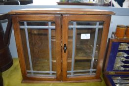 1930's Oak Smoker's Cabinet