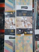 * 2 x assorted packs Grosfillex wall cladding - rustic gemometirc designs - 3 x 260cm x 37.5cm - 2.