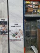 * 3 x packs Grosfillex wall cladding - Volakas Marble - 3 x 260cm x 50cm - 3.9m2 coverage