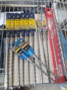 * selection of drill bits