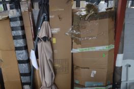 Garden Hanging Parasols and Assorted Items (return