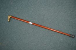 Walking Stick with Brass Horse Head