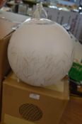 White Pendant Lamp with Grasses