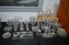 Cut Lead Crystal Fruit Bowls, Vases, etc.