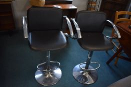 Pair of Gas-Lift Barstools
