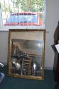 Gilt Framed Beveled Edge Mirror