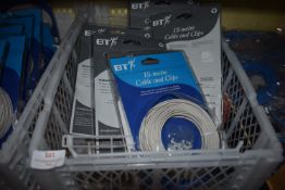 *8x 15m Cable and Clips