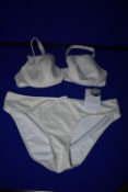 *Feraud of Paris White & Gold Sparkle Two Piece Bikini Sizes: 18, L C-Cup RRP £