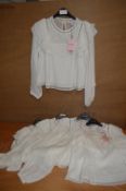 *6x Miss Selfridge Petites White Tops Size: 4