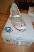 Rainbow Club Girl’s White Satin Shoes Size: 10