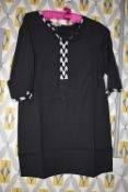 *Luna Luxe Resortwear Modernist Beaded 100% Cotton Short Tunic Size: L RRP £225
