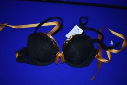 *Aubabe Lingerie Deluxe Black & Gold Bra Size: 32B RRP £89