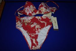 *Gottex Red Floral Two Piece Bikini Size: 10 RRP £180