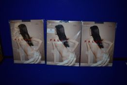 *Falke 3x Pairs Pure Shine 15 Den Tights Transparent Shining Size: S Platinum RRP £42