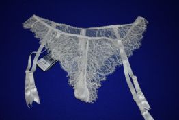 *Andres Sarda of Barcelona Glass Natural Suspender Belt Size: M RRP £125