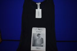 *Hanro - Switzerland Pure Silk Top Style 071719 - Size: L UK 20-22 Black RRP £120