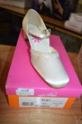 Else Ladies Ivory Satin Bridal Shoes Size: 4