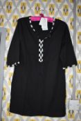*Luna Luxe Resortwear Modernist Beaded 100% Cotton Short Tunic Size: XL RRP £225