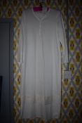 *Feraud of Paris Long Sleeve Button Panel V-Neck Cream Night Dress Size: 12 RRP £
