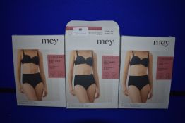 *Mey - Germany 3x Pairs Daily Shape Nova High Waist Pants Cream Tan Grosse Size: 38 RRP £96