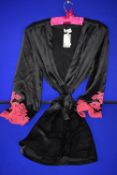 *Marjolaine Black Silk Dressing Gon Size: 40 RRP £395