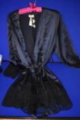 *Marjolaine Jemma Gold Navy Blue Dressing Gown Size: 44 RRP £450