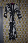 *Feraud of Paris Long Sleeve Wraparound Robe with Lining and Pockets Size: 10 RRP £