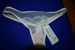 *Laperia Ivory & Peach Thong Size: 12 (to suit previous lot) RRP £