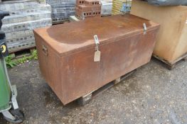 Steel Chest ~25”x61” x 2ft tall (contents not included, collection by appointment)