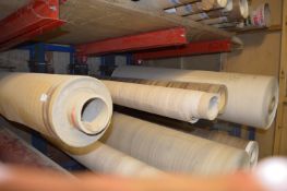 Contents of Shelf to Include Four Assorted Rolls of Vinyl