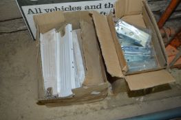 Box of ~30 Sets of Lift Flap Hinges, and a Box of Steel Drawer Sides with Runners