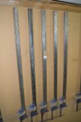 Five 4ft Sash Clamps