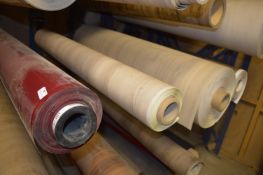 Contents of Shelf to Include Four Assorted Rolls of Vinyl