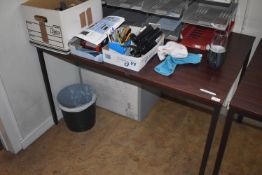 *Side Table in Dark Mahogany Finish