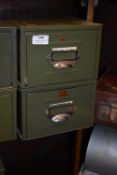 *Two Veteran Series Green Metal Kardex Cabinets