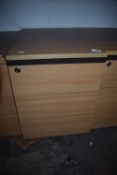*Standalone Three Drawer Pedestal in Light Oak Finish