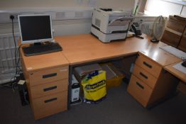 *Office Side Table with Matching Standalone Three Drawer Unit
