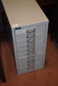 *Silverline Grey Ten Drawer Filing Unit
