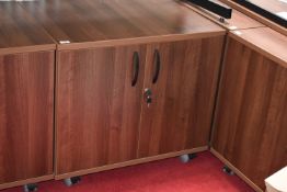 *Mobile Unit Enclosed by Double Doors in Dark Oak Finish